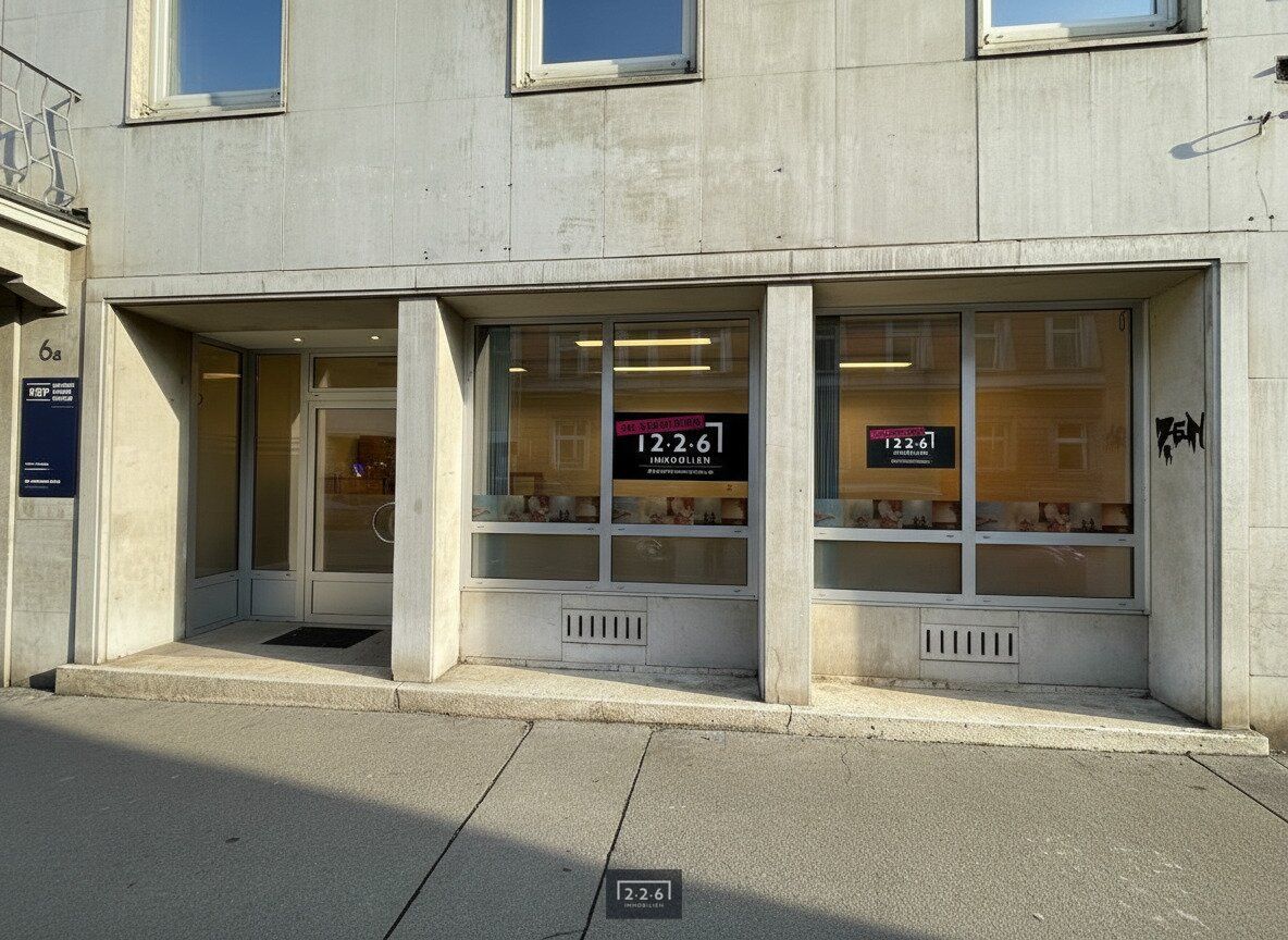 226 Immobilien: Geschäfts- Teilfläche im Erdgeschoss mit großer Fensterfront in Innsbruck-Wilten zur Miete