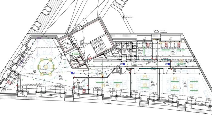 1150 Wien, Pfeiffergasse 2 Grundriss 5.OG ca. 345 m²