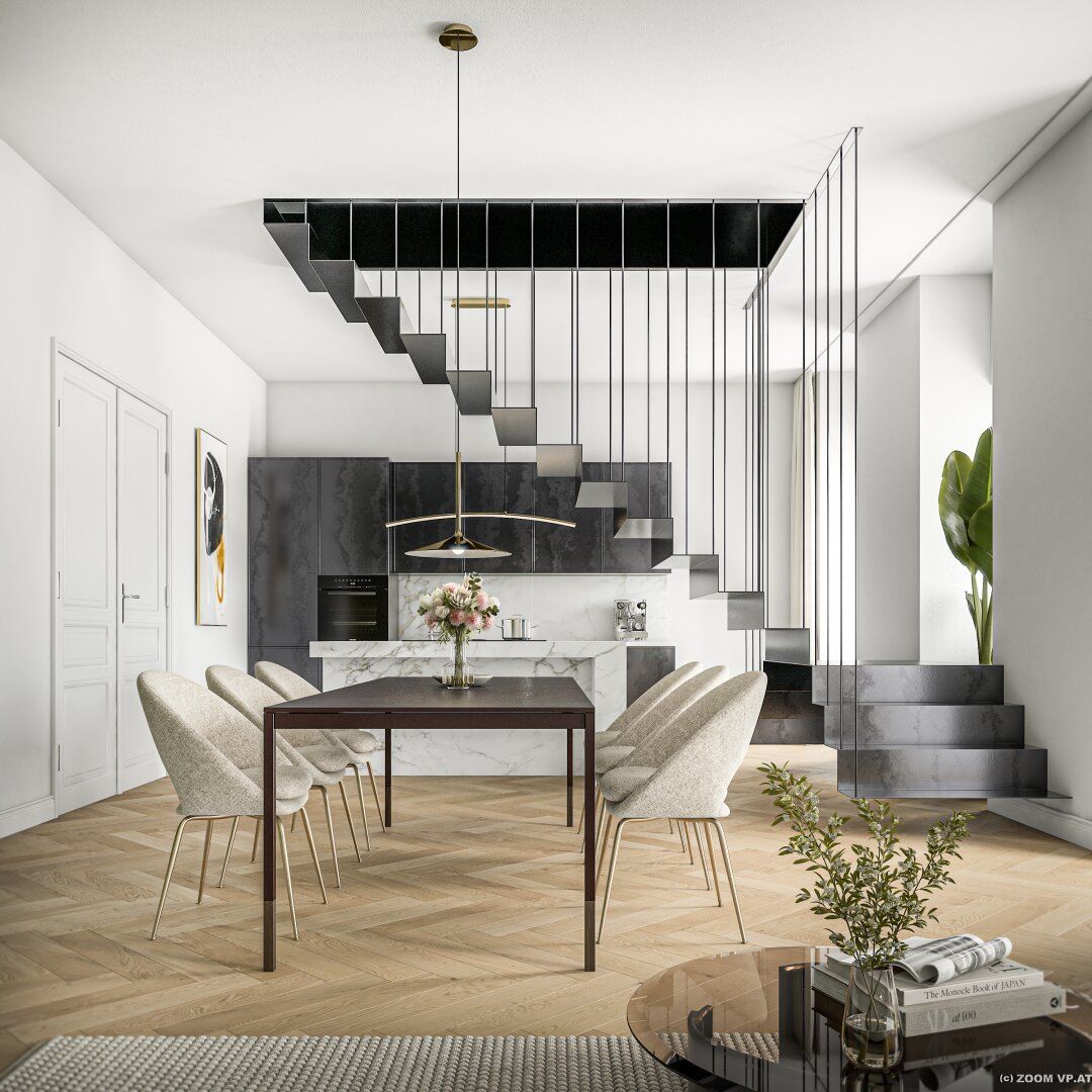 MAISON 29 - Garten-Maisonette mit gigantischer Wohnküche (ca. 46 qm) und Raumhöhen über 3,30 m! - Mehr