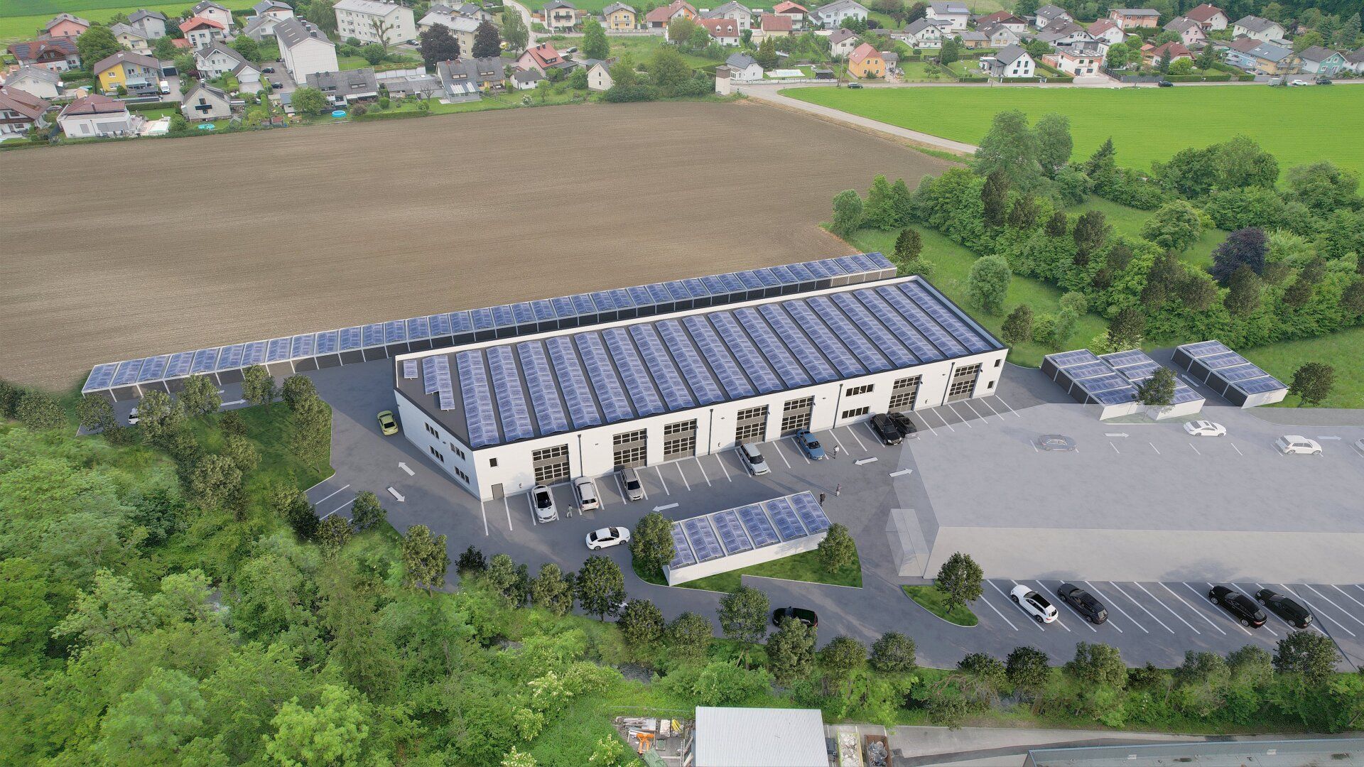Betriebs-/Produktions- oder Lagerhallen mit Flächen von 59 - 175 m² im Gewerbepark Rüstorf / Schwanenstadt zu verkaufen / vermieten (Top 01c) - Ansicht 5