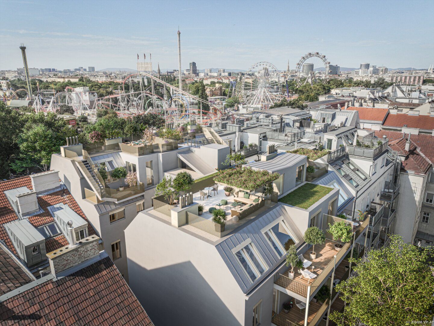 MAISON 29 - L'art de vivre | Fantastischer Weitblick über den Prater I Großzügig angelegte Maisonette mit 2 Terrassen I Historisches Türmchen am Dach - Mehr