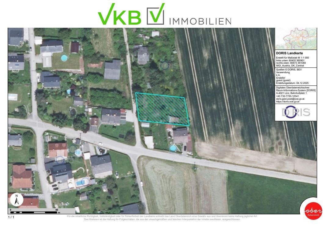 Großzügiges Grundstück nähe Gallneukirchen! - Gemeinde Alberndorf in der Riedmark (GST 2443/1) - Ansicht 5