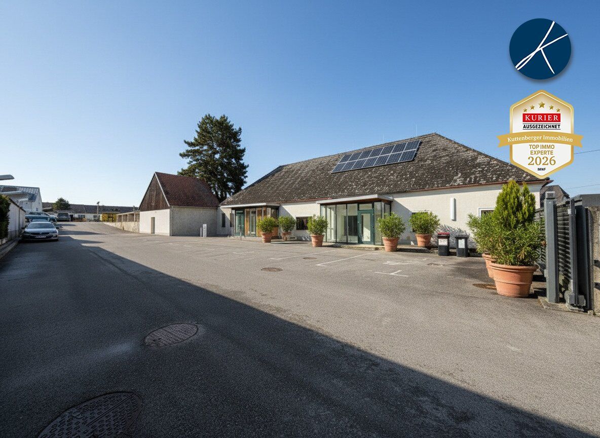 Firmensitz / Betriebsobjekt mit 320m² Büros, 400m² Hallen/Garagen & 750m² Lagerplatz