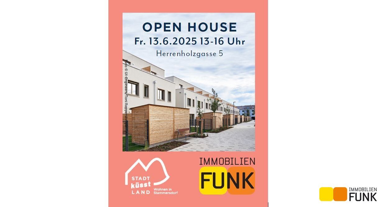 Gemma Reihenhäuser schau'n. Open House am Fr, 13.6.25, 13-16 Uhr, Herrenholzgasse 5.