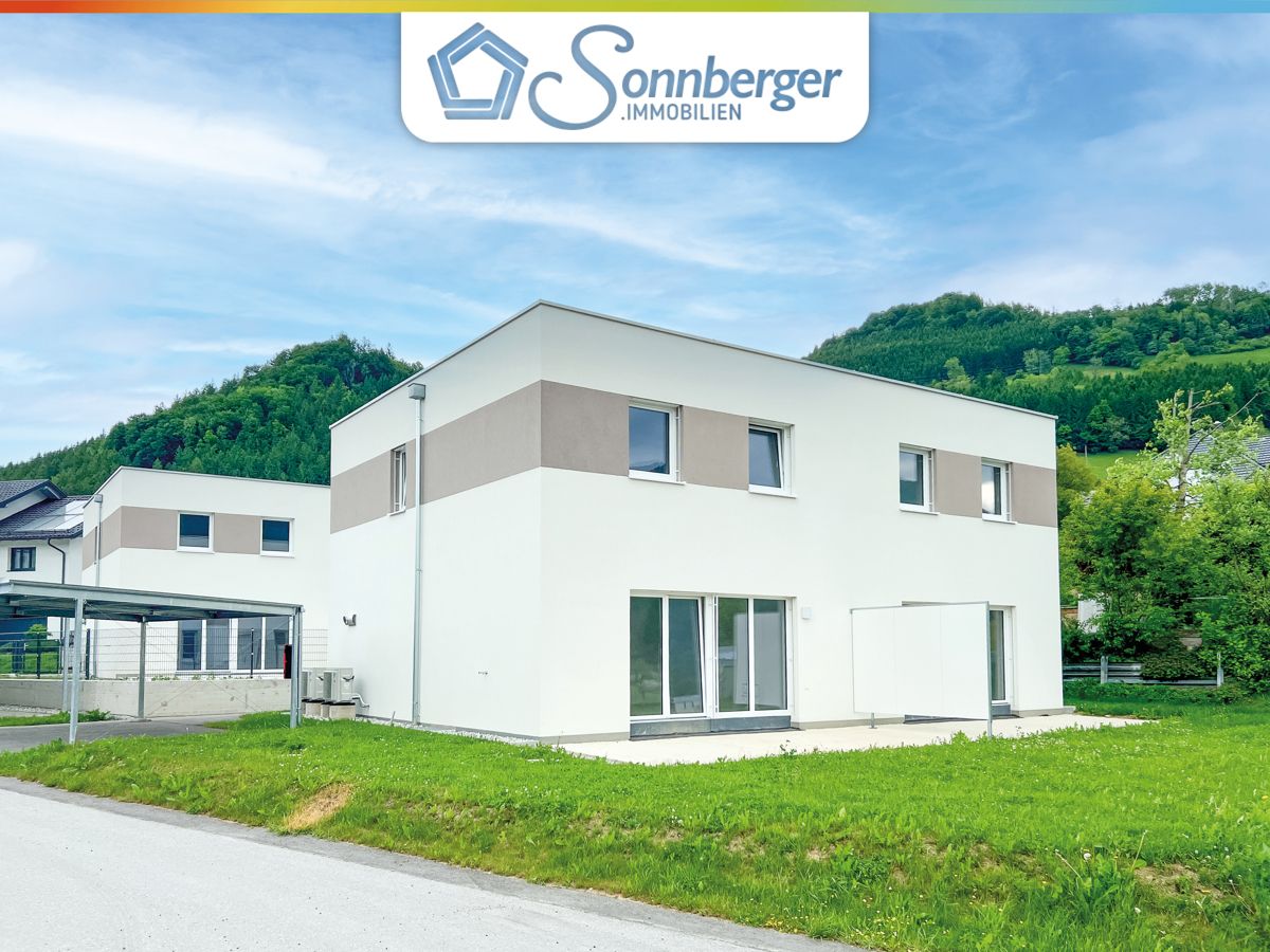 WOHNGLÜCK - Neubau Doppelhaushälfte mit Keller und Doppel-Carport in Großraming