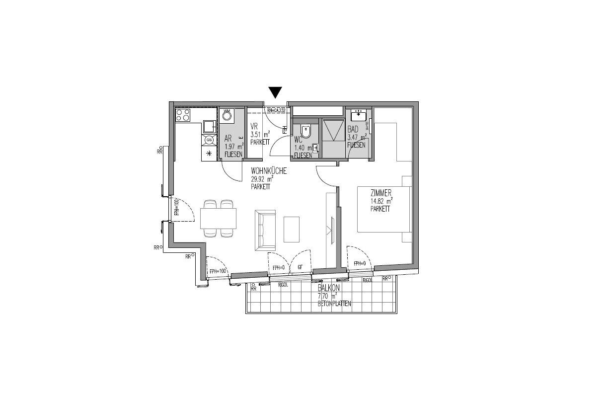 Erstbezug ab Juni! Gut geschnittene 2-Zimmer-Balkonwohnung in Nussdorf zu vermieten!