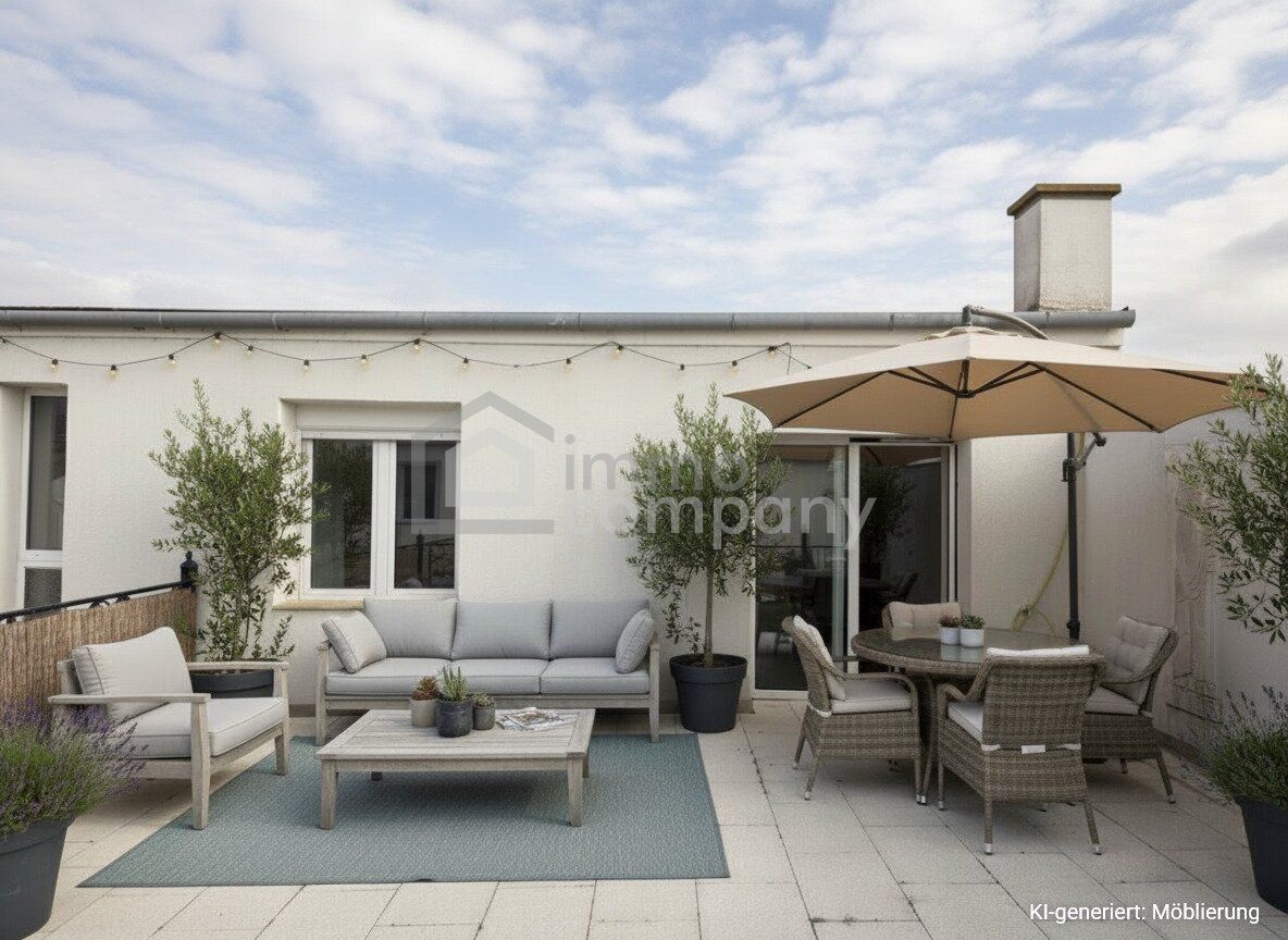 Helle 4 Zimmer Wohnung mit großer Dachterrasse am Rande der Innenstadt