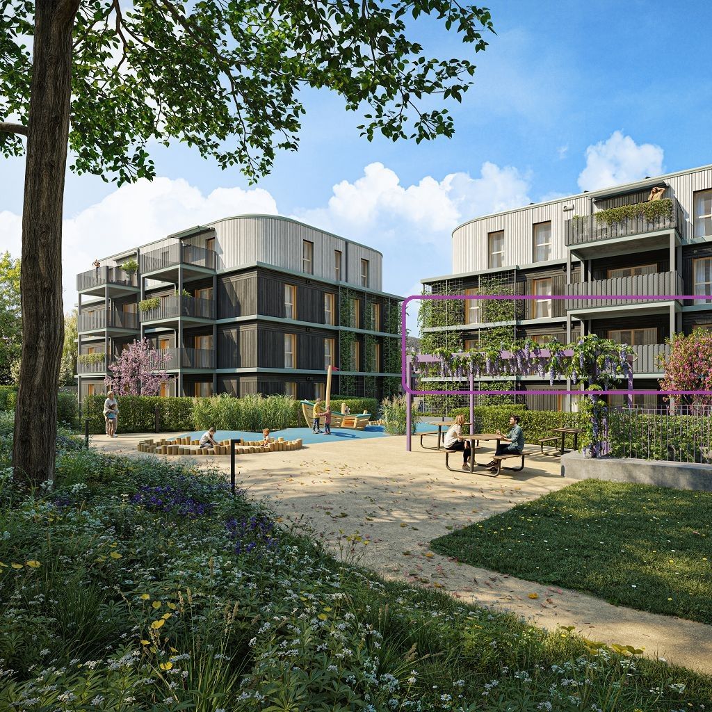 GRÜNE STADTVILLEN - 4 Zimmer mit Balkon - Sichtholz in der Wohnung! | Provisionsfrei!