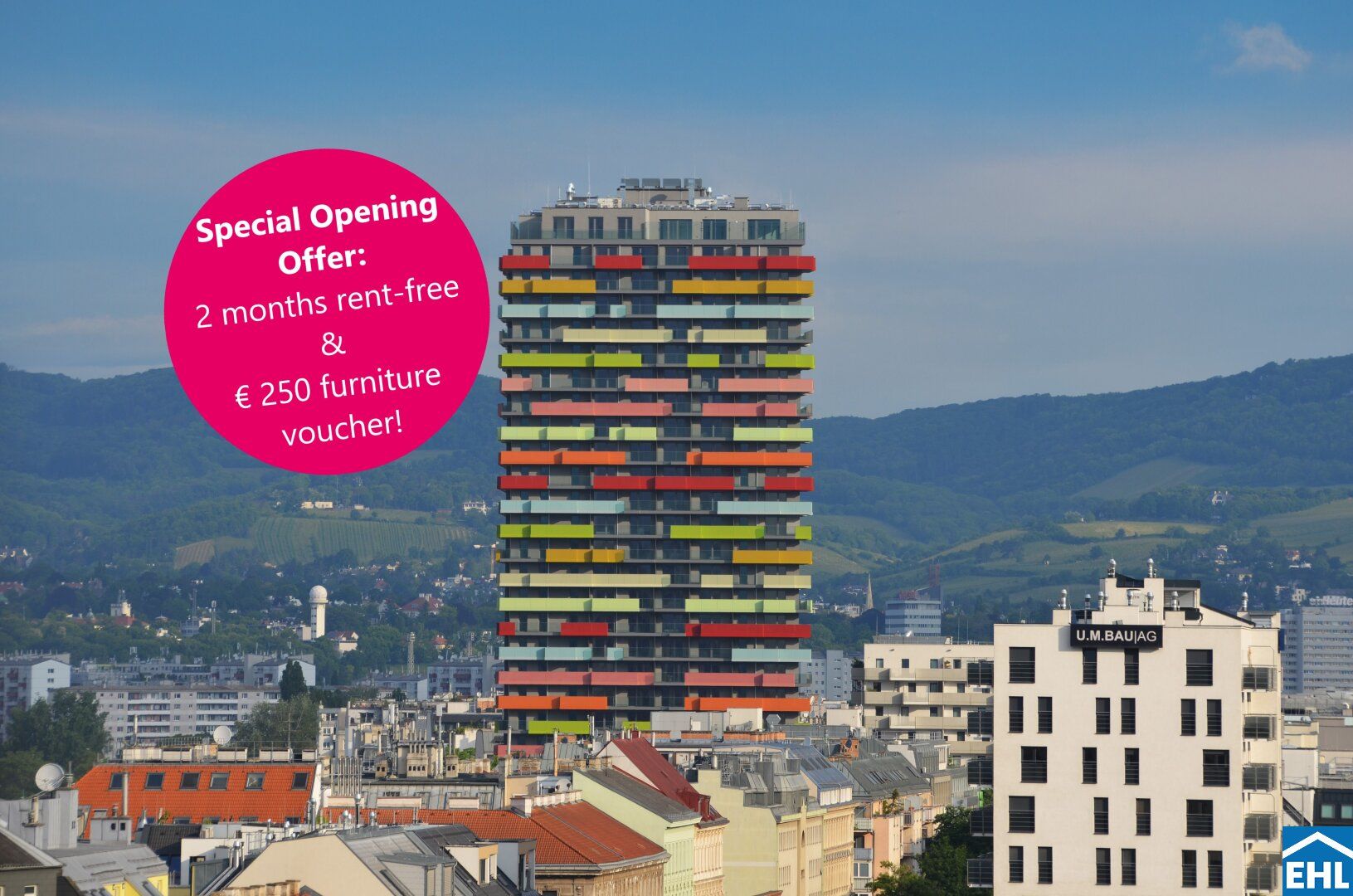 Special Opening Offer: 2 months rent-free & € 250 furniture voucher!
