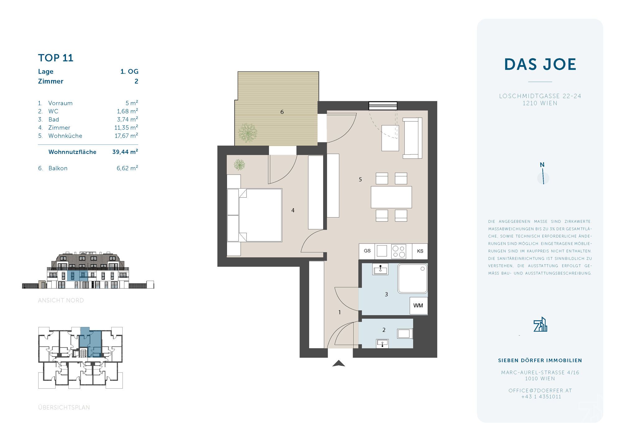 Kompakte 2-Zimmer-Wohnung mit Balkon - Ansicht 2