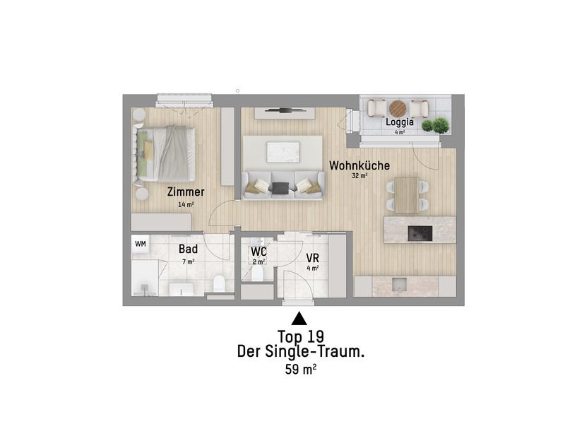 Wohnung – Wien, Kaisermühlen - Ansicht 3