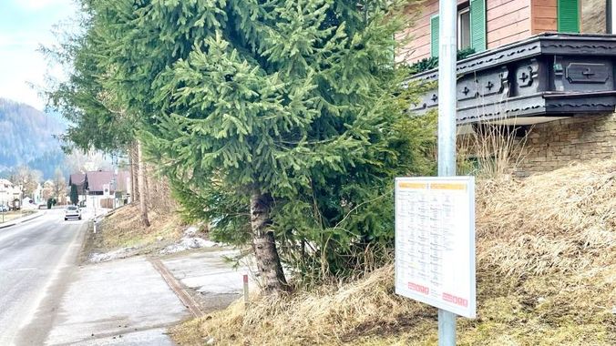 Bushaltestelle vor der Haustüre