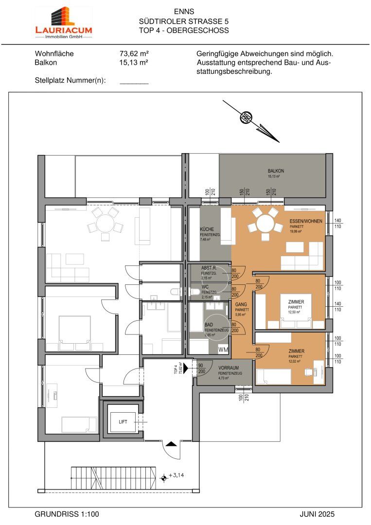 Neubau-Erstbezug: 6 barrierefreie 3-Zimmer-Mietwohnungen in sehr guter Wohnlage - mit Terrasse, Balkon oder Eigengarten