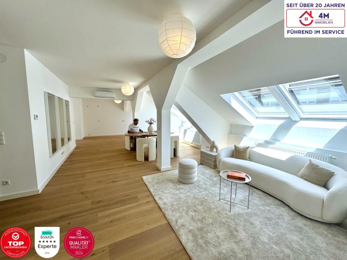 Exklusives Dachgeschoss im Stilaltbau - 132 m² Wohnluxus im 3. Bezirk