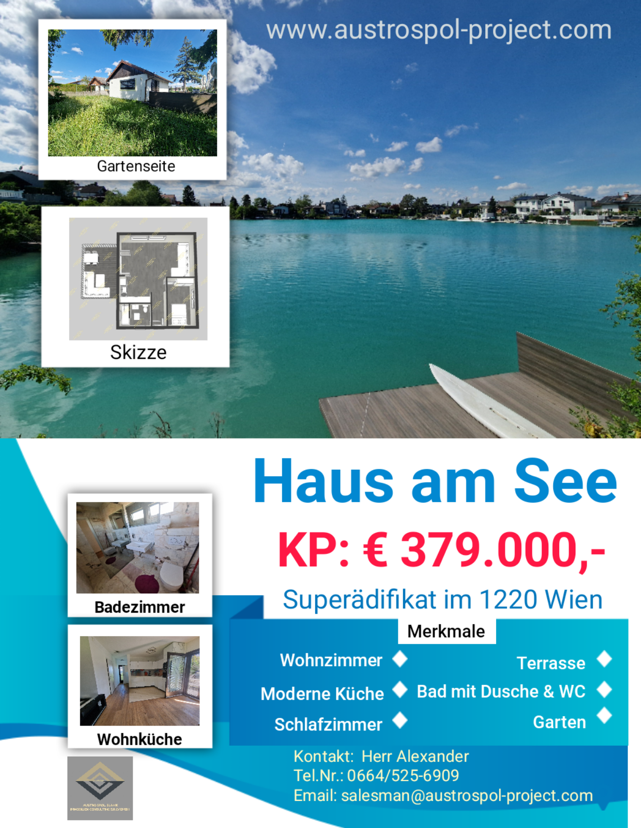 HAUS am See - zum Kauf mit Seezugang im 22.Bezirk!! Ganzjähriges Wohnen!!! - Kopie