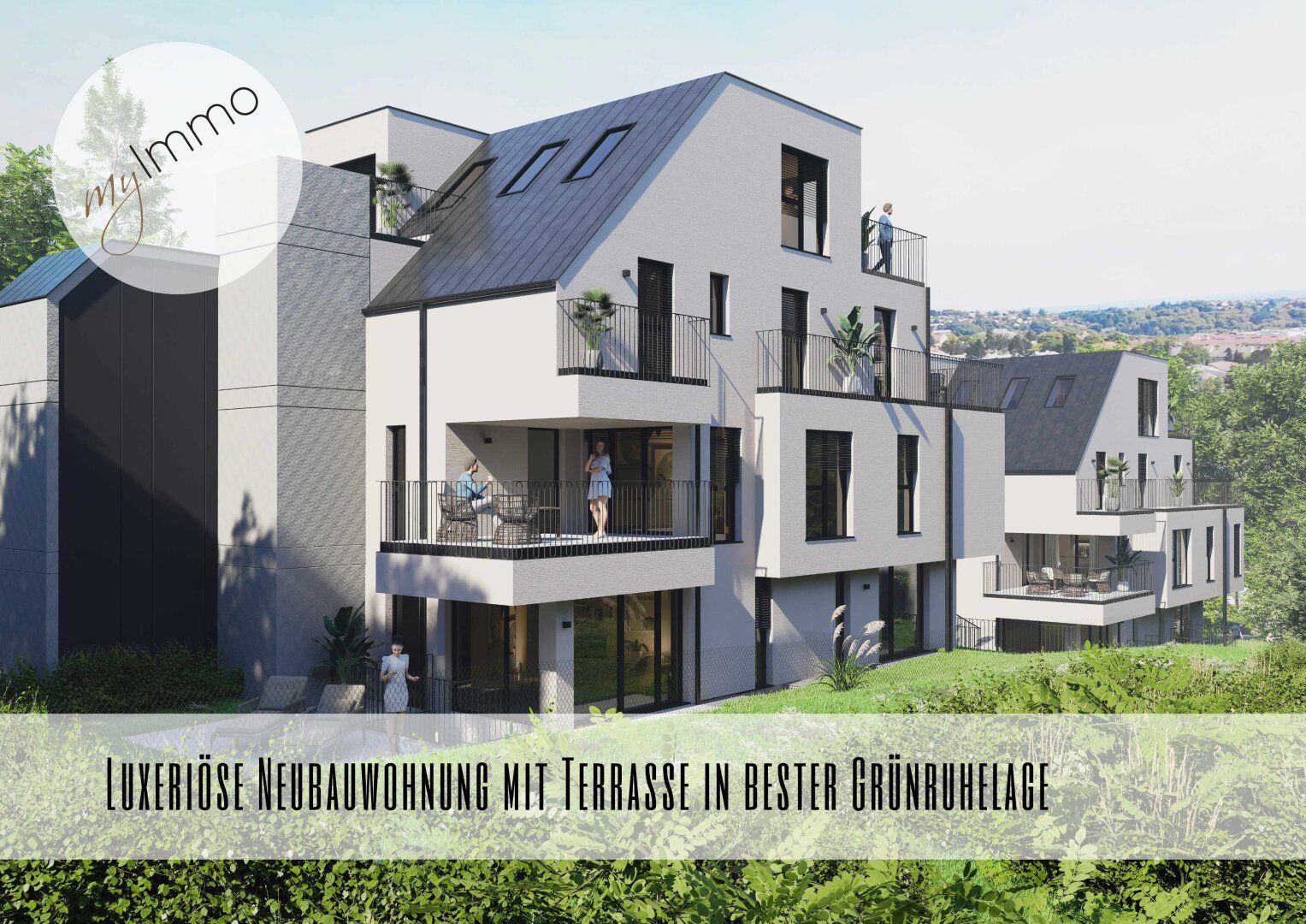 Luxuriöse Neubauwohnungen mit Terrasse in bester Grünruhelage