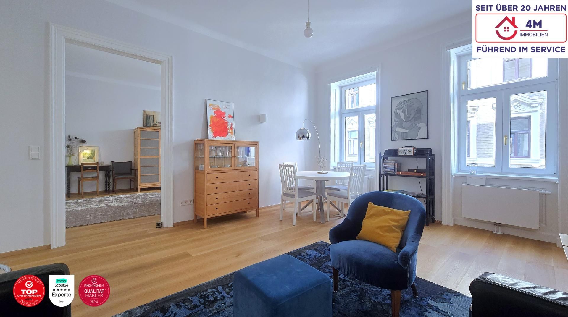 Altbaucharme trifft modernes Design - Ein stilvolles 2-Zimmer-Juwel im 8. Bezirk von Wien.