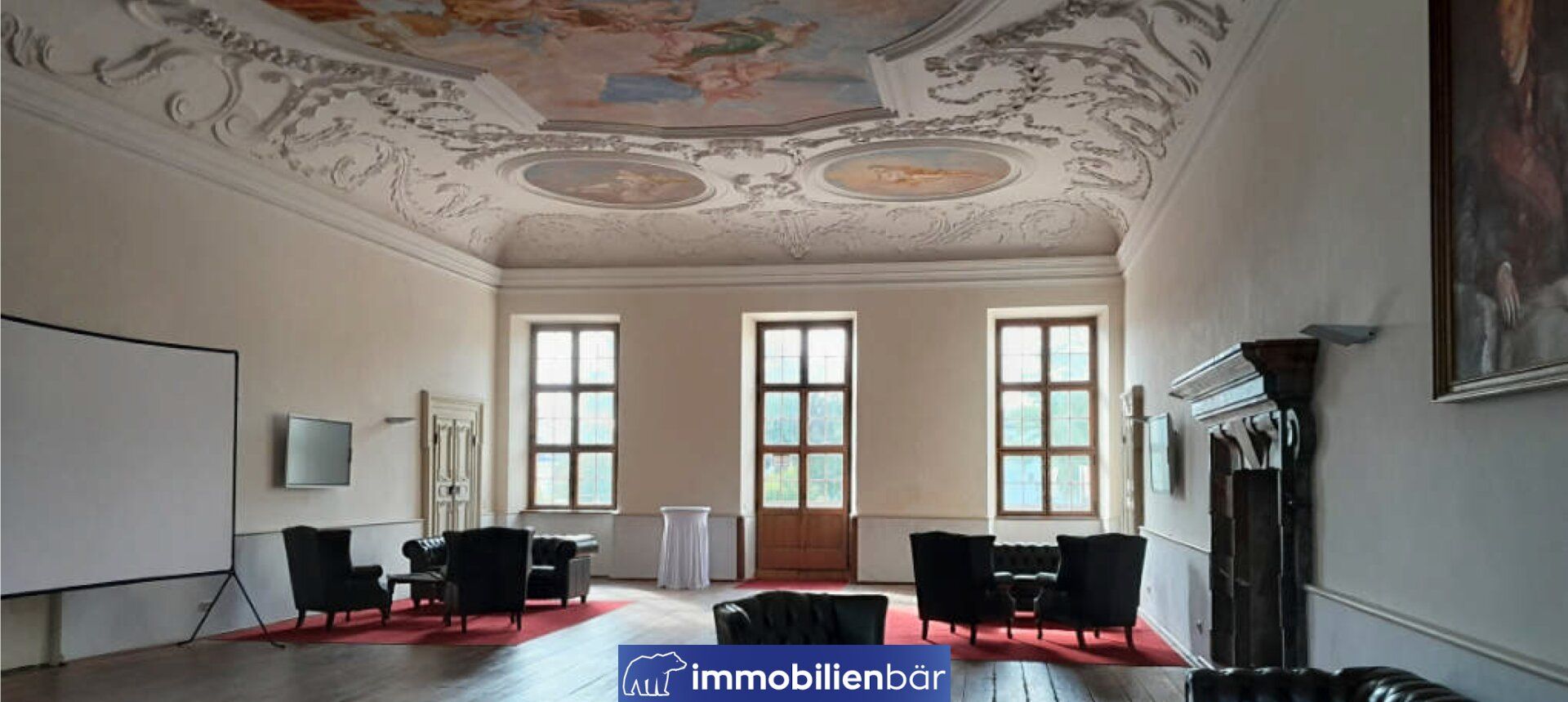 Repräsentative Büroflächen im Schloss mit Küche und Besprechungssaal - Ansicht 2