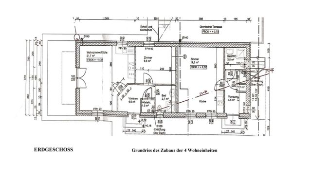 Grundriss Zubau EG