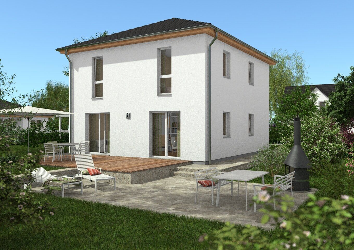 Moderne Doppelhaushälfte schlüsselfertig! 4 Zimmer, Garten und regional gebaut! Haus 2