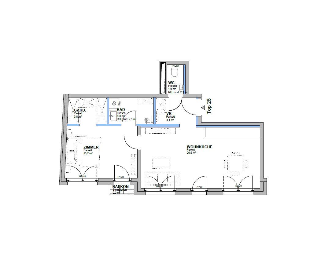 Ab März 2025! Nahe U1! Hochwertige 2-Zimmer-Wohnung mit KFZ-Stellplatz im 4. Bezirk zu vermieten!