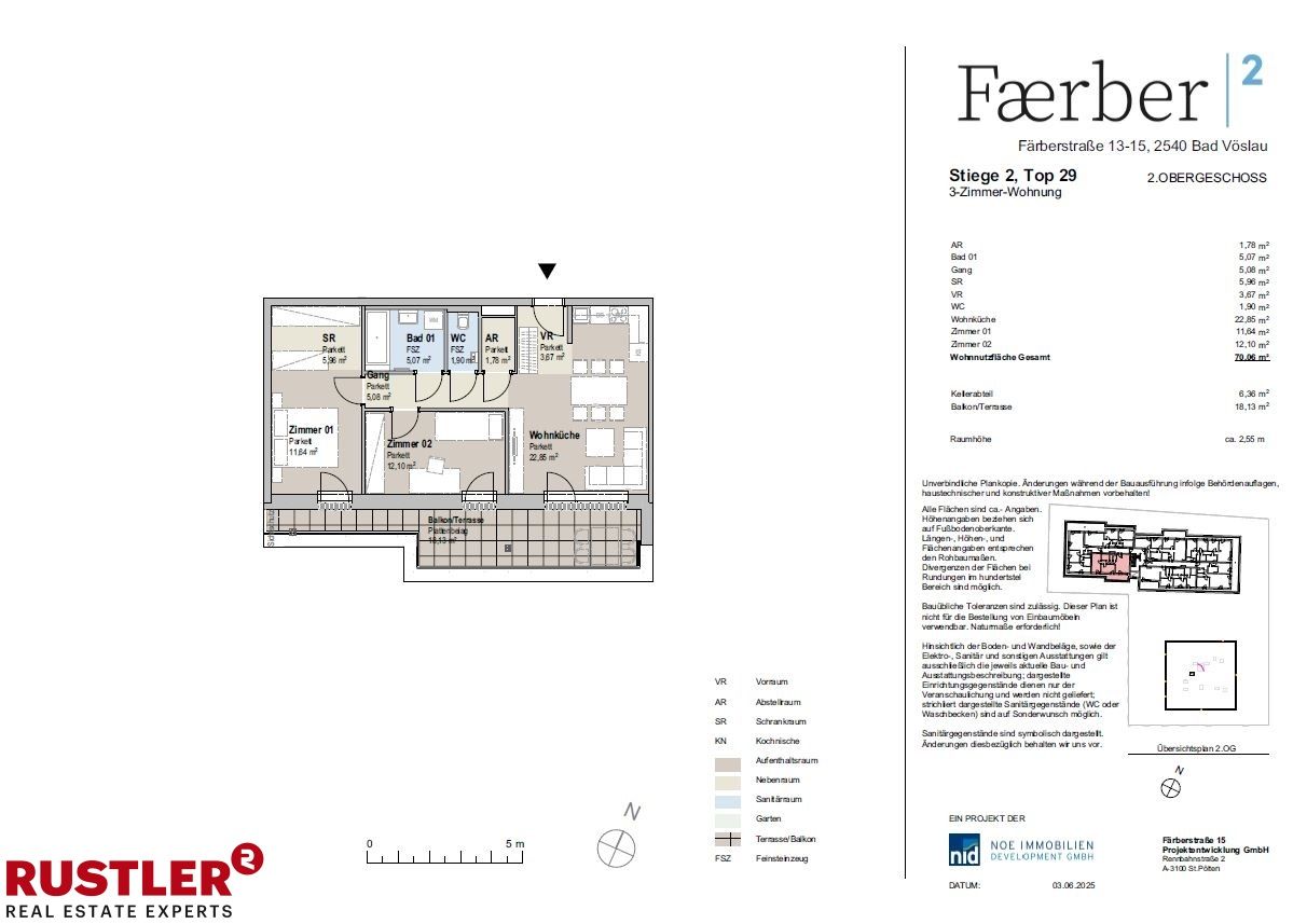 3 Zimmer Wohnung mit Terrasse