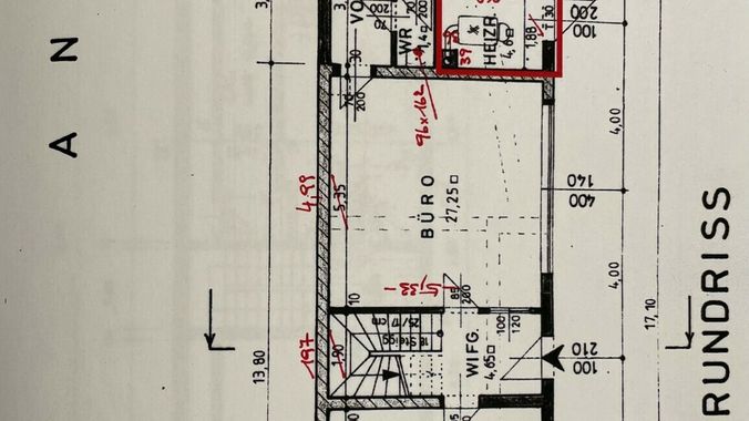 Büro Grundrissplan