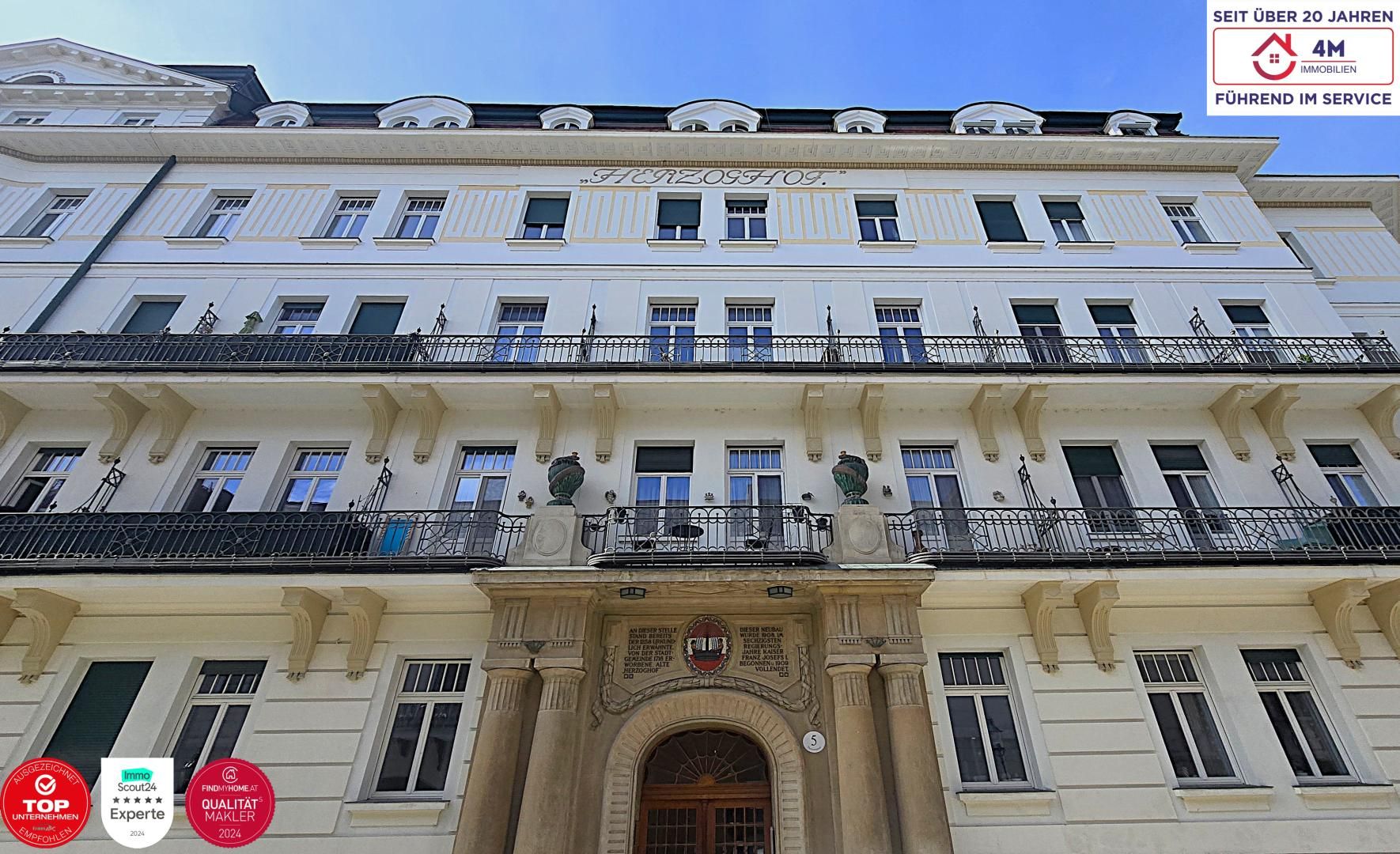 ☀️    Traumhafte 3-Zimmer-Wohnung im herrlichen Herzoghof - direkt neben dem Casino Baden!☀️  