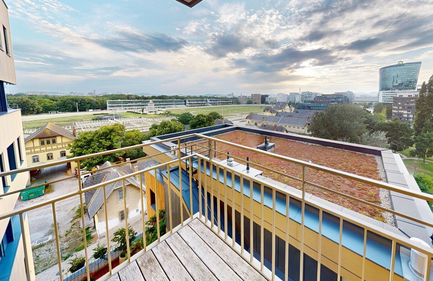 Korso: Neubau mit Terrasse im 7.OG | Traumausblick | Westen (Abendsonne) | 360°-Tour