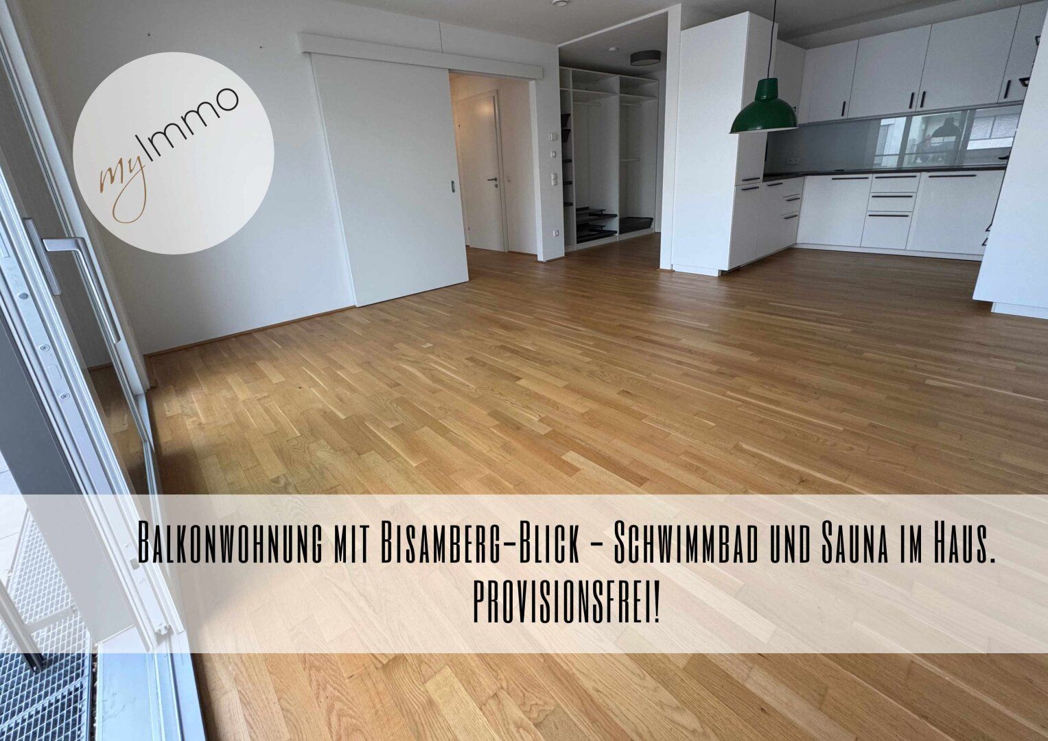 Balkonwohnung mit Bisamberg-Blick - Schwimmbad und Sauna im Haus. PROVISIONSFREI