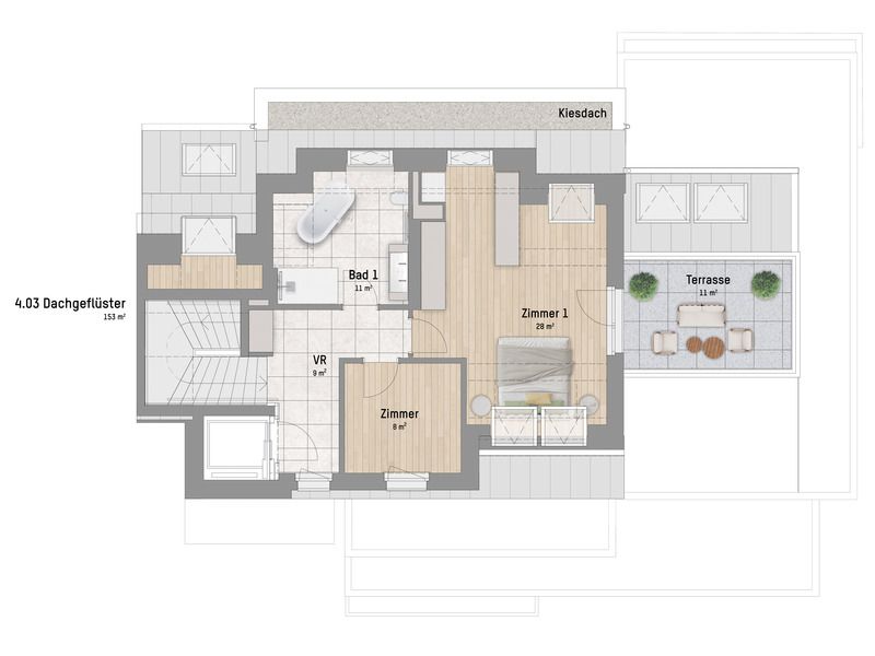 1220, Arminenstraße, Nur 200 m zur unteren Alten Donau, 5-Zimmer-Penthouse - Ansicht 4