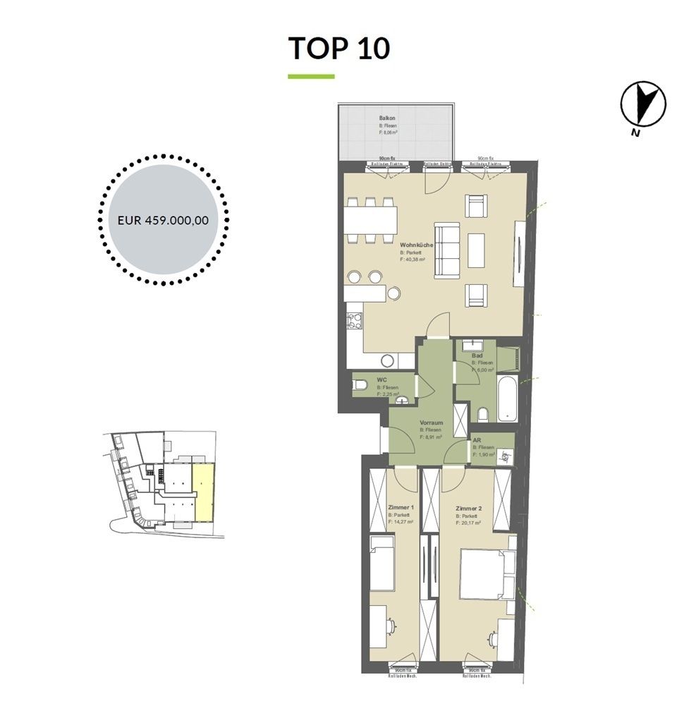 Wohnung – Kritzendorf, Katastralgemeinde Kritzendorf - Ansicht 2