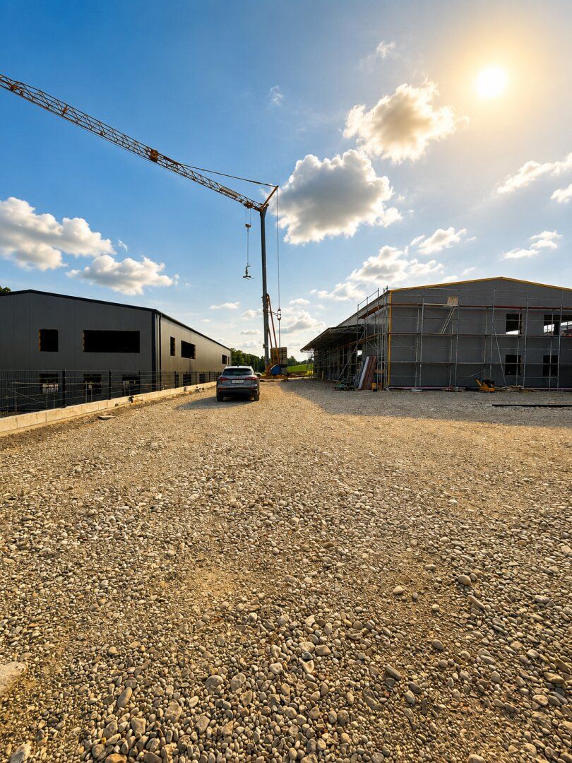 Moderne Gewerbehalle mit Bürofläche - Neubau in Toplage von Thalheim ZU KAUFEN - Ansicht 3