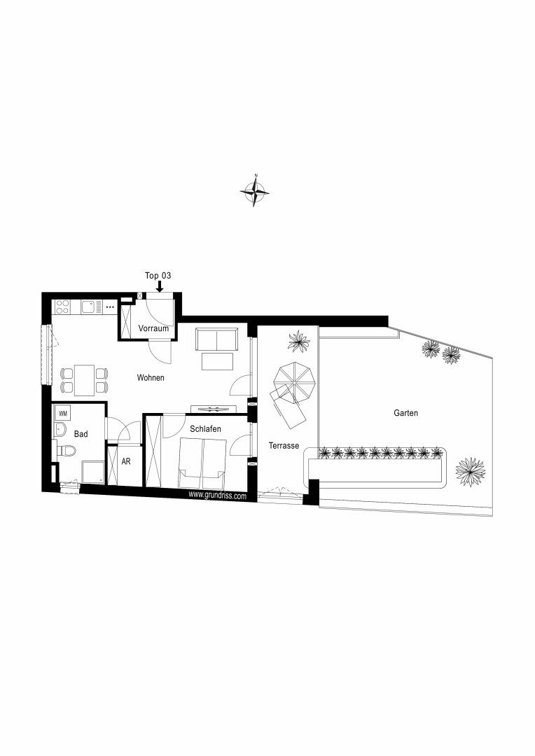 Salzburg: Zentrale 2-Zimmer-Wohnung mit Garten als Kapitalanlage! - Ansicht 5
