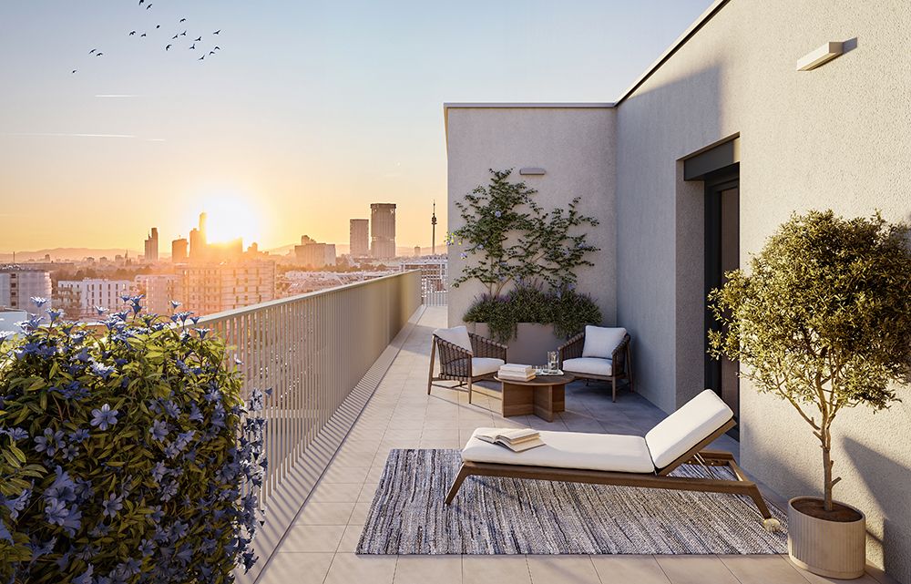 Arbeiten, wohnen, genießen - Dachgeschosswohnung mit sonniger Terrasse
