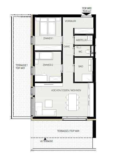 Provisionsfrei: 3-Zimmerwohnung (Top W01) - Jenbach SONNJOCH