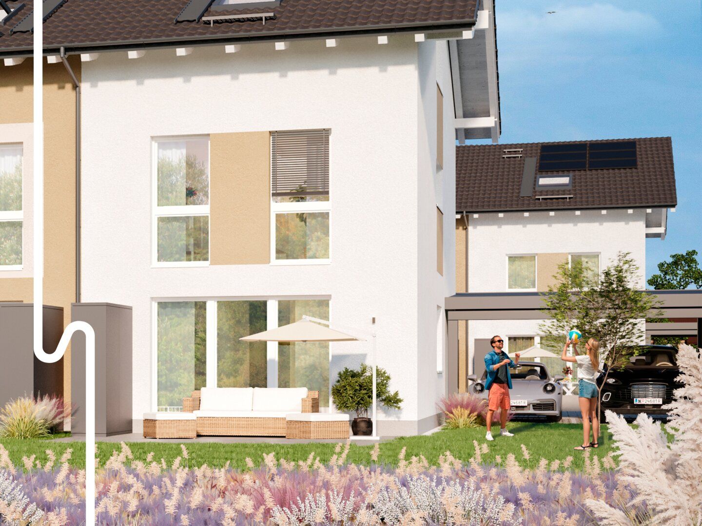 TRAUMHAFTER NEUBAU - Eckreihenhaus mit Doppelcarport