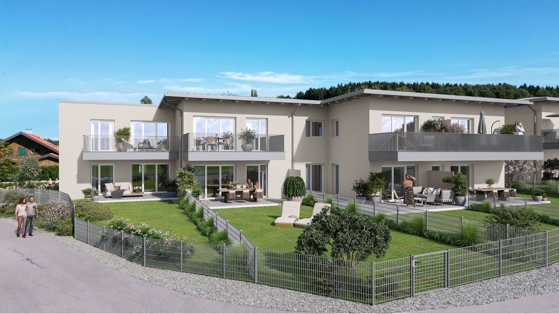 Exklusive Erstbezug: Moderne 3-Zimmer Wohnung mit Balkon & Fußbodenheizung in Perwang am Grabensee