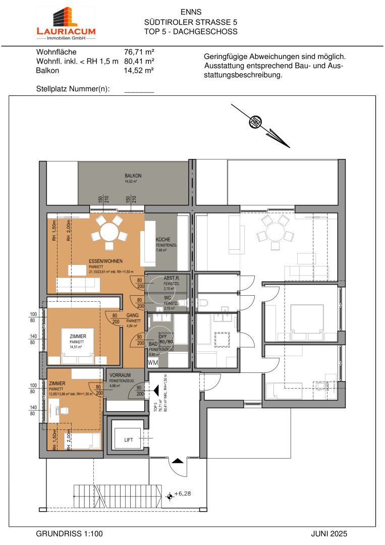 Neubau-Erstbezug: 6 barrierefreie 3-Zimmer-Mietwohnungen in sehr guter Wohnlage - mit Terrasse, Balkon oder Eigengarten