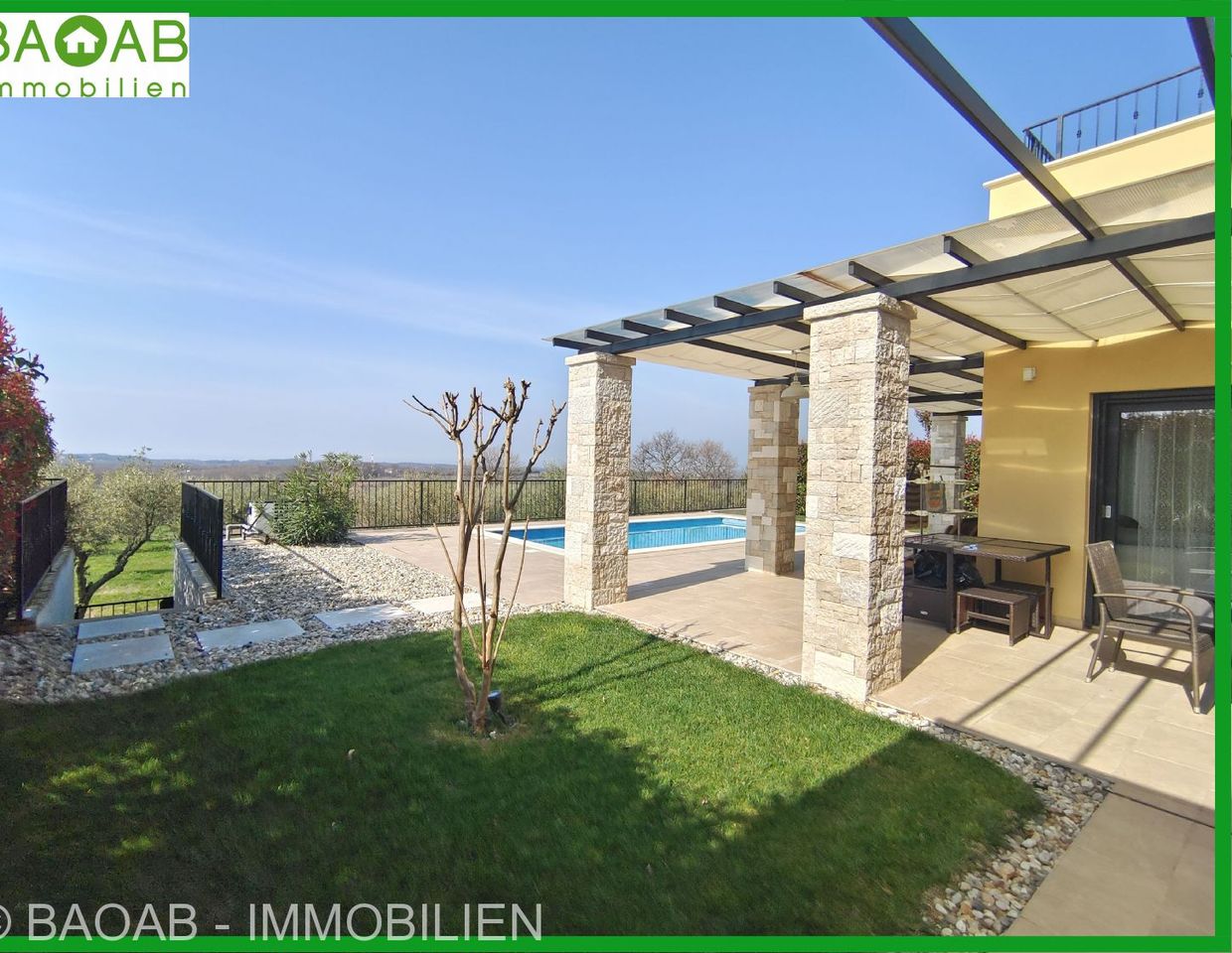 TOP SONNIGE | MEDITERANE VILLA | POOL | PANORAMERBLICK AUF MEER UND LANDSCHAFT | UMAG - ISTRIEN