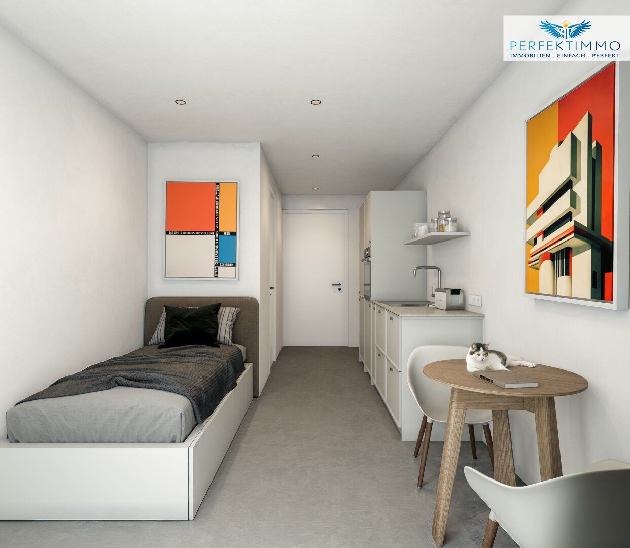 Neubauprojekt in Bestlage von Bregenz - Apartment Top 1 für Personal & Kurzzeitwohnen - Ansicht 4