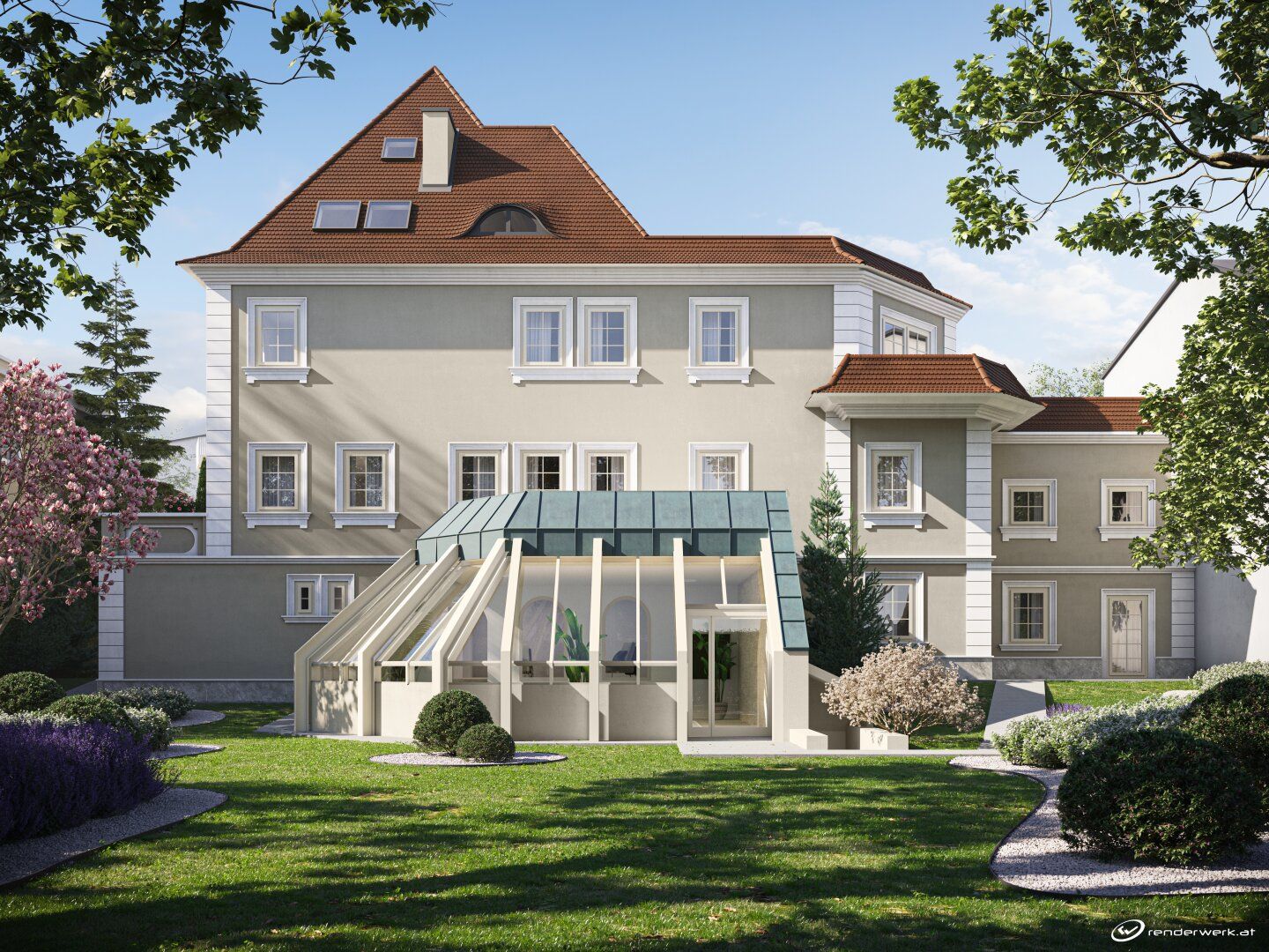 Erstbezug nach Sanierung: Große Villa mit gartenseitiger Poolhalle in Mauer