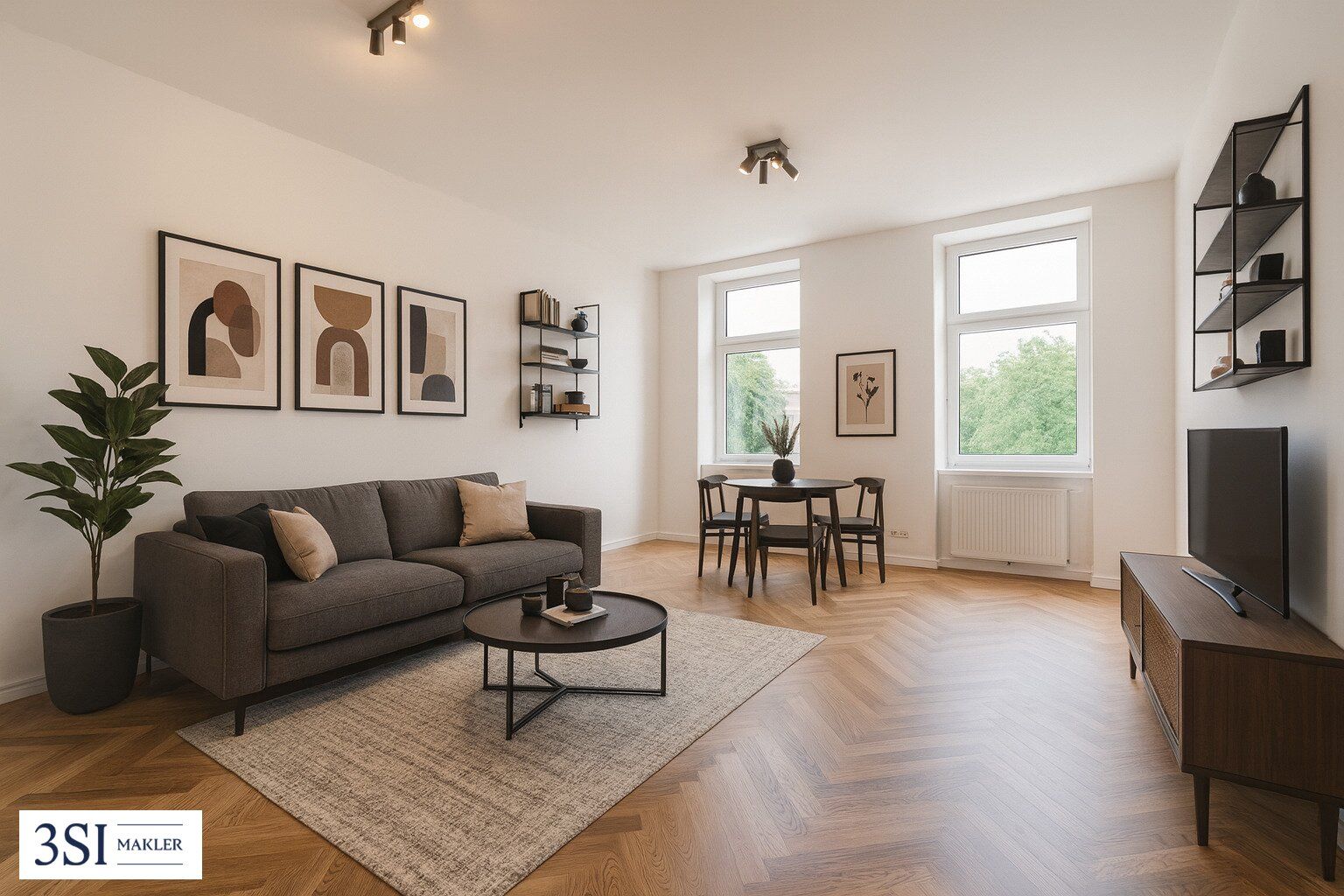 Elegante 3-Zimmer-Wohnung mit Parkblick - Erstbezug im revitalisierten Altbau