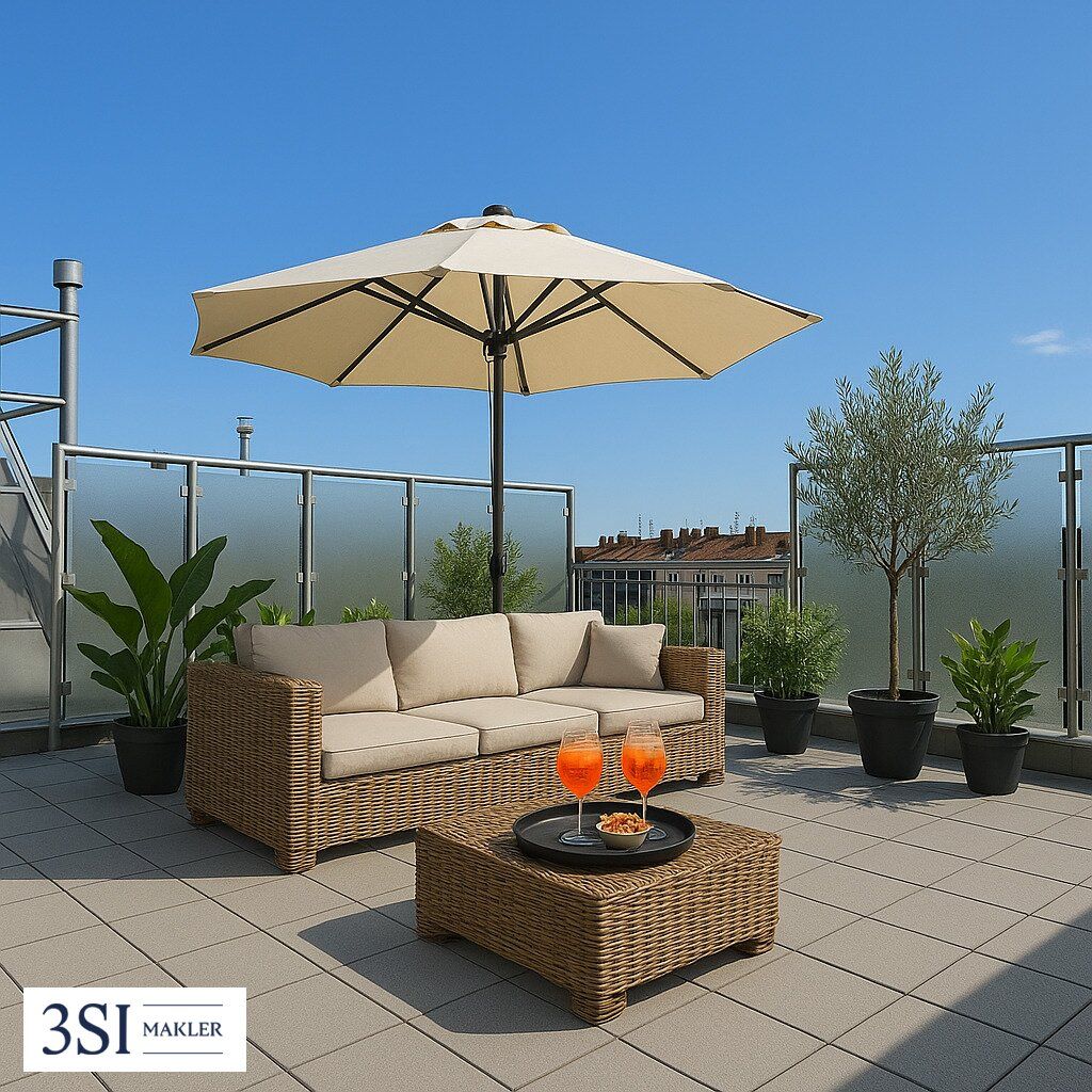 Modernes Wohnen mit großer Terrasse zum Entspannen