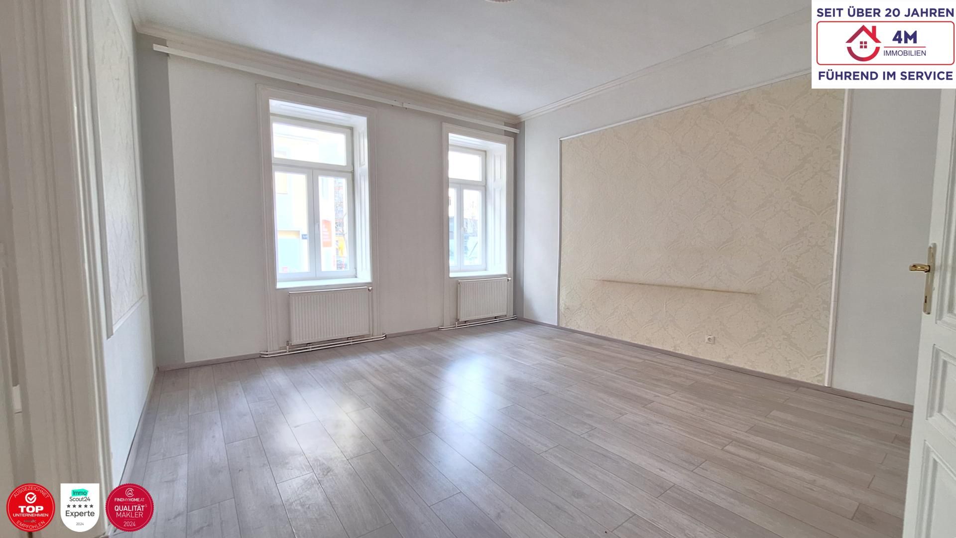    Zentral. Ruhig. 3 Zimmer Altbaujuwel voller Möglichkeiten im Wiener Zentrum