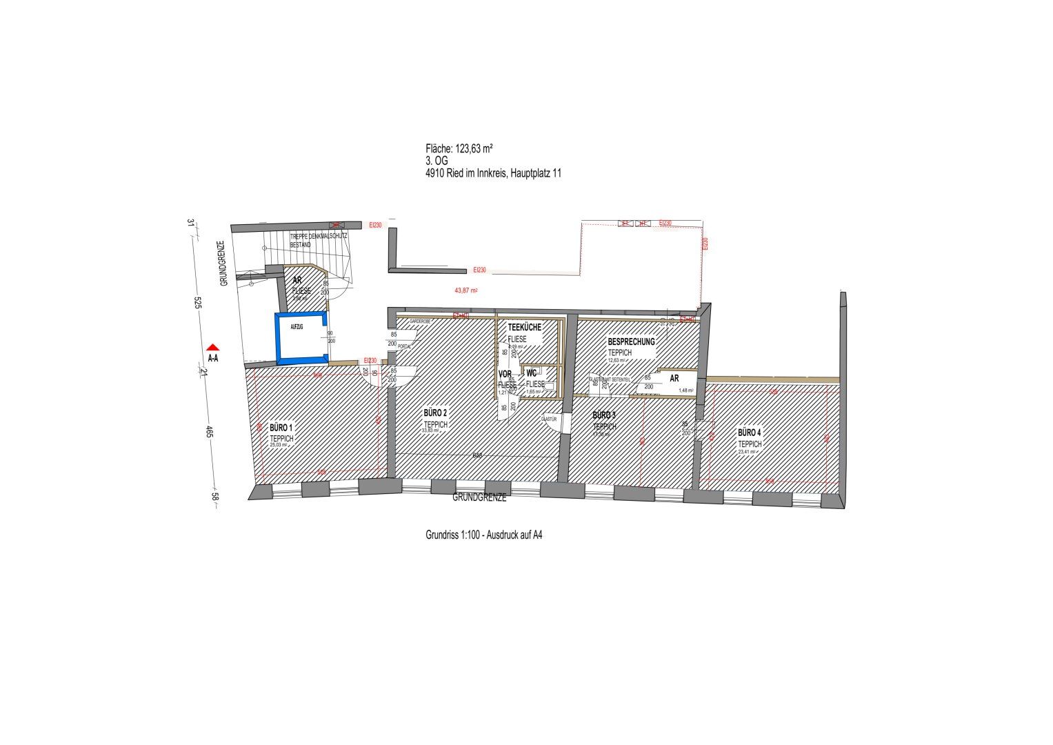Attraktive Fläche für Büro/Praxis am Hauptplatz von Ried - Ansicht 5