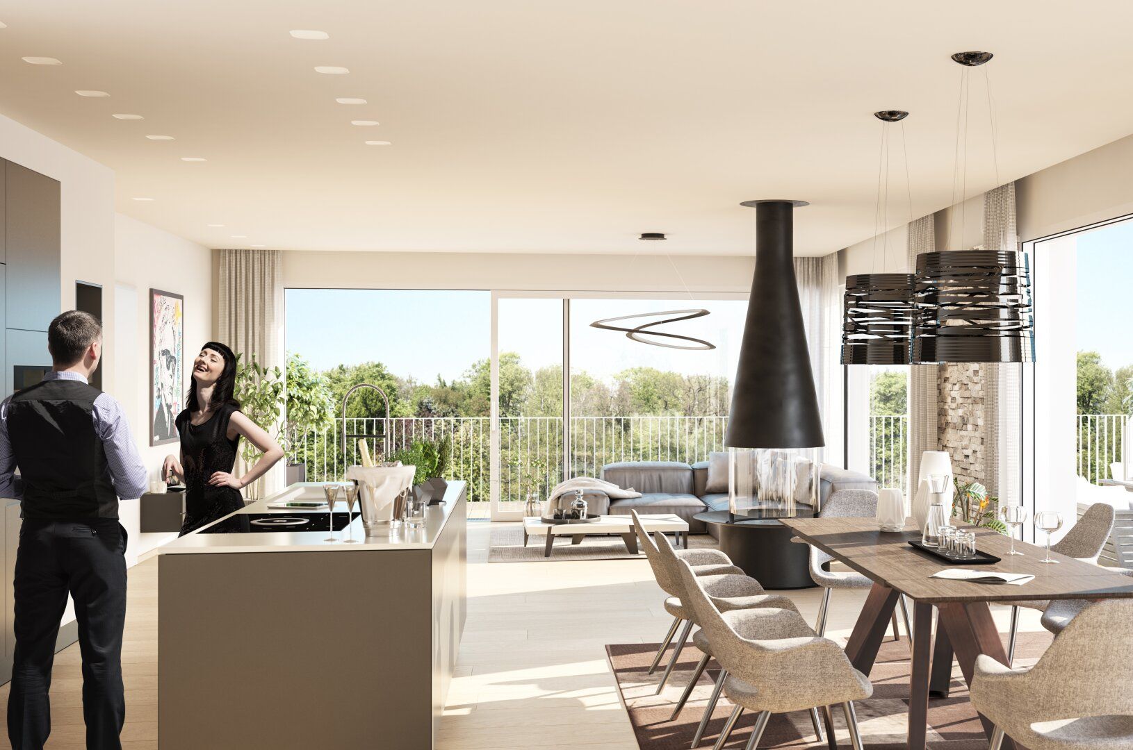 Lebenswert inmitten der Stadt: Penthouse mit 77m² Terrasse im Graumann-Park