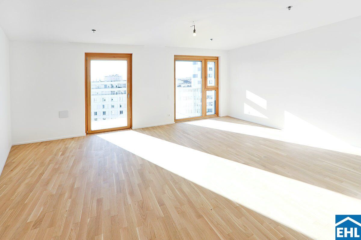 Sonnwendviertel: 1-Zimmer-Wohnung mit Balkon im 6. OG - Fitnessraum, Co-Working & Rooftop-Terrasse inklusive!