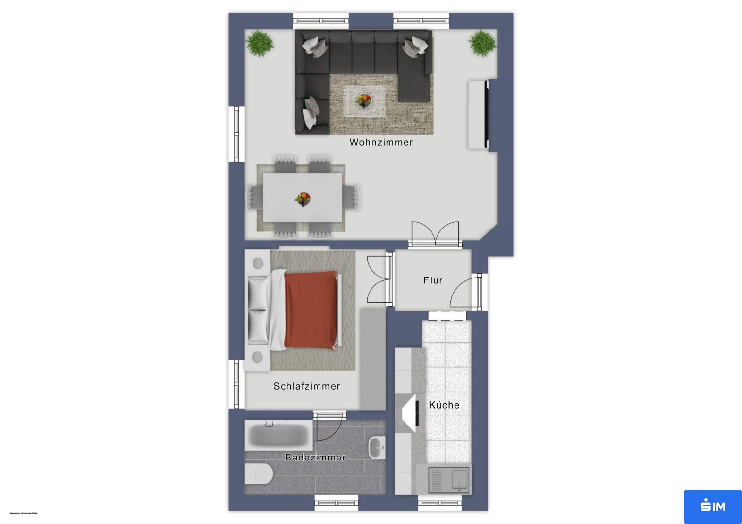 2-Zimmer-Wohnung in Kirchbach