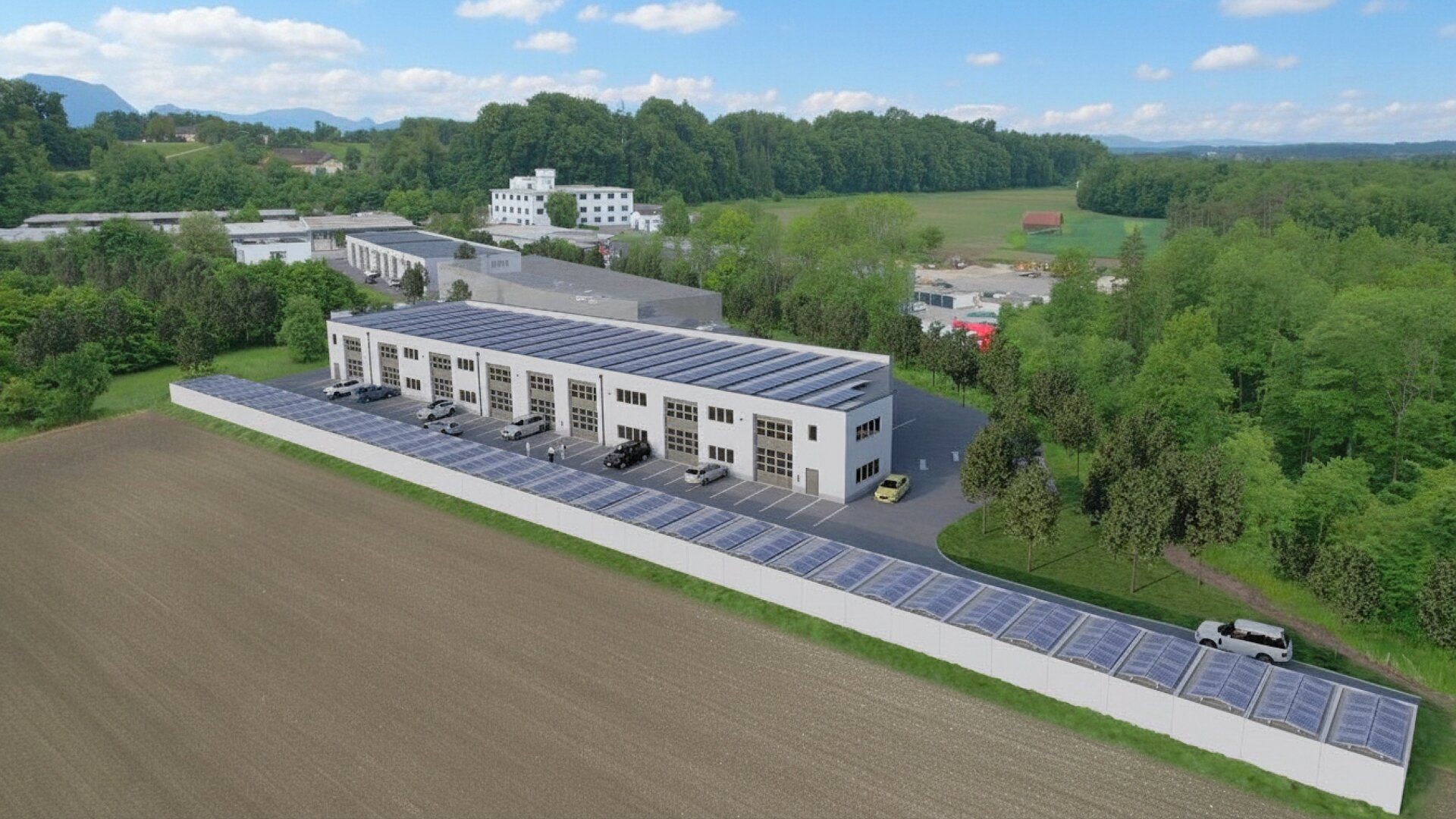 Betriebs-/Produktions- oder Lagerhallen mit Flächen von 59 - 175 m² im Gewerbepark Rüstorf / Schwanenstadt zu verkaufen / vermieten (Top 14c) - Ansicht 3